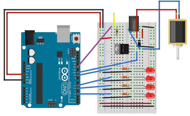 A wiring diagram showing the various components of Chime