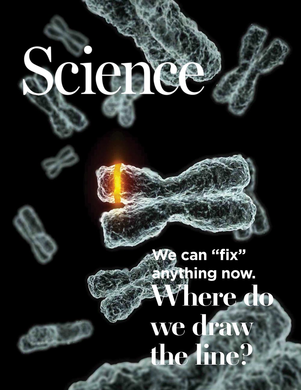 Fictional magazine cover exploring the implications of CRISPR